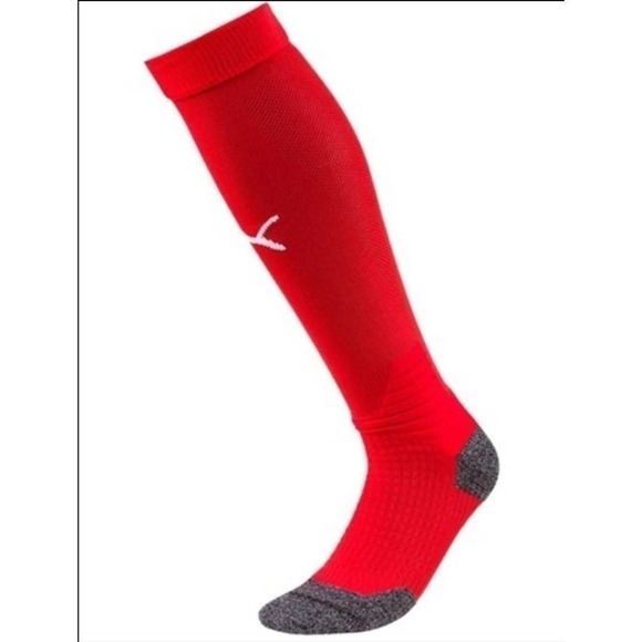 Puma Team Liga Red Knee High Socks Size US 3.5-6 - Picture 2 of 9